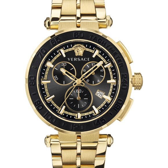 Versace Men Black 45mm Watch w/ box